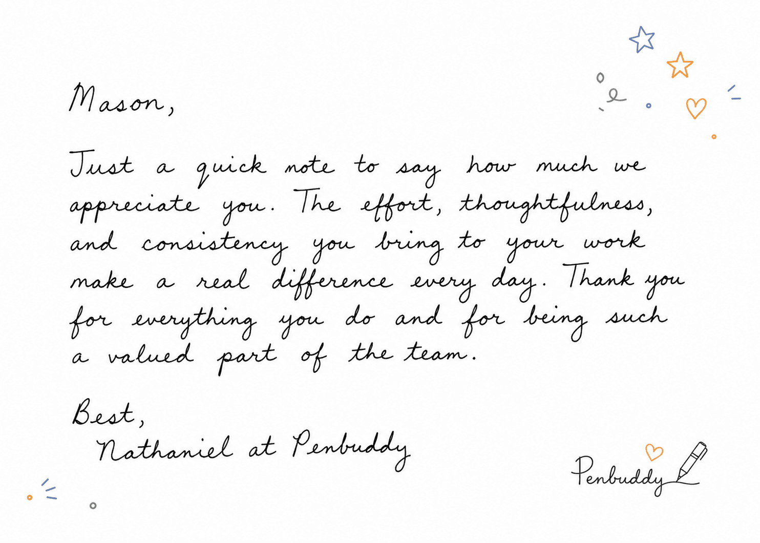 PenBuddy handwritten recognition card